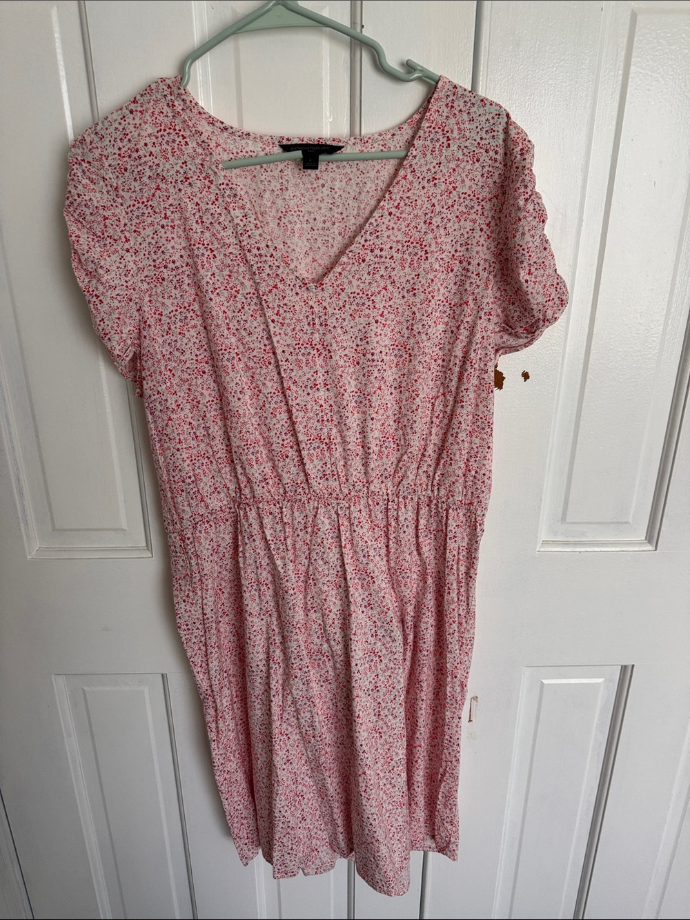 Banana Republic Pink Floral Midi Dress